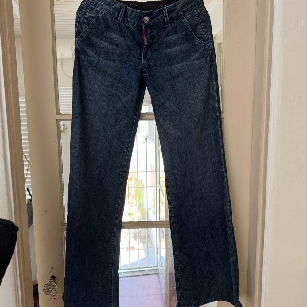People's Liberation Dark Blue Wide Leg Sienna jeans 2000s